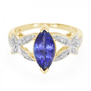 piedras preciosas azules anillo de tanzanita AAA