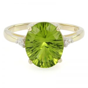 Anillo en oro con peridoto de Manchú