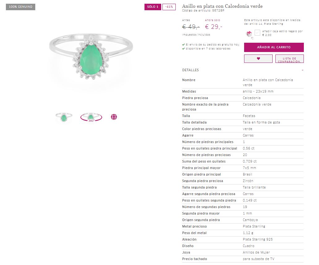 comprar anillos de plata online